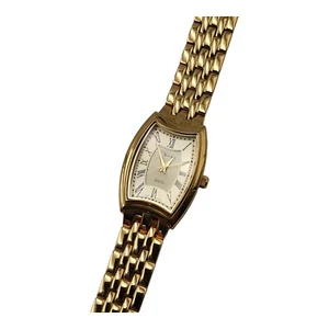 Steel by Design QVC Women's Quartz Watch Gold Tone Rectangle - Picture 1 of 14