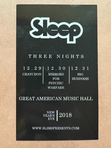 Schlafkonzert Handzettel Hot Snakes - Kulturmissbrauch Neujahr 2018 - Bild 1 von 2