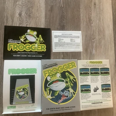 Frogger (Atari 2600, 1982) COMPLETE Cartridge, Manual, Box CIB  - Image 1 of 4