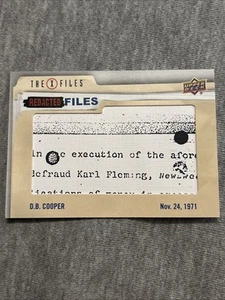 2018 Upper Deck X-Files UFOs And Aliens Edition D.B. Cooper RF-14 - Picture 1 of 2