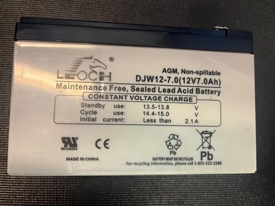 Batería de repuesto LiftMaster 29-NP712 MBAT 12V 7Ah para LA400 LA412 LA500 Foto 1 de 3