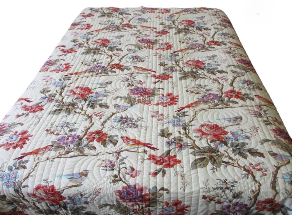 Juego de colcha edredón y 2 fundas tamaño king Waverly Charleston Chirp papaya Foto 1 de 4