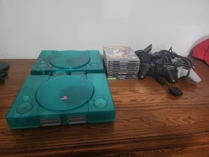 Playstation 1 Lot 2 Consoles Games Controllers Cords Sony Vintage Rare Ps1 Psx - Picture 1 of 11