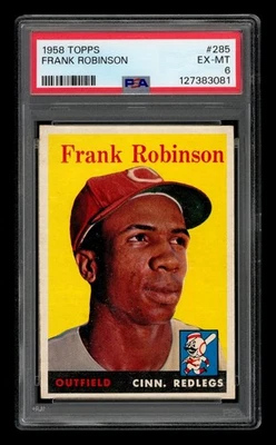 1958 Topps Set-Break #285 Frank Robinson PSA 6 EX-MT Foto 1 de 3