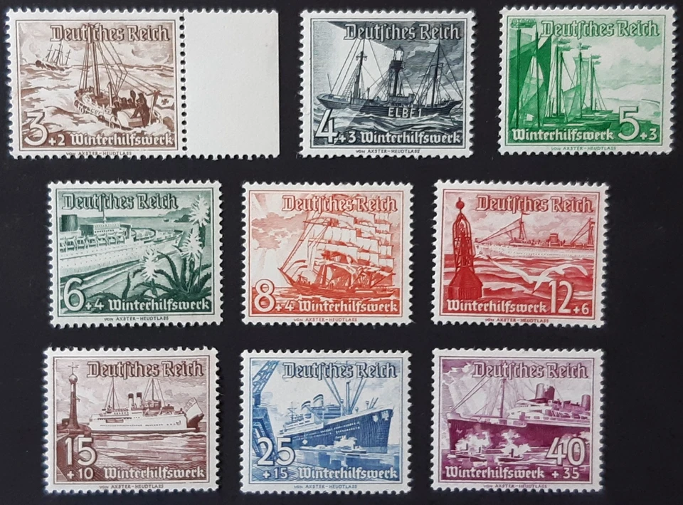 Germany Third Reich 1937 SG639-647 Winter Relief Fund full set, MNH (except 8pf) - Image 1 of 1