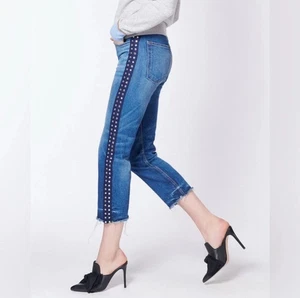 VERONICA BEARD DAMENJEANS 10,75" GIRLFRIEND NIETEN CROPPED BLAU GRÖSSE 28 - Bild 1 von 8