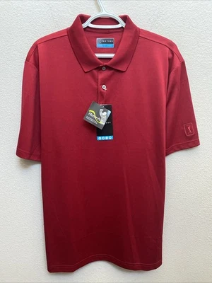 NUEVA PGA Golf Tour Polo Para Hombre Grande Manga Corta Cuello Rojo Nueva con Etiquetas Foto 1 de 4