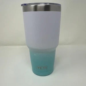 Rare Yeti Rambler 30oz Tumbler - White & Blue Ombré - Picture 1 of 6