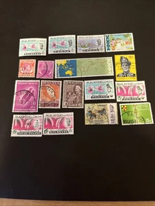 17 Malaya M/U British Colony Stamps- Lot A-80620 - Picture 1 of 1