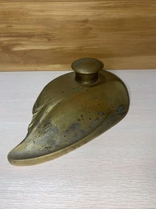 Vintage Bronze Inkwell & Pen Rest CE Shultz - Picture 1 of 9