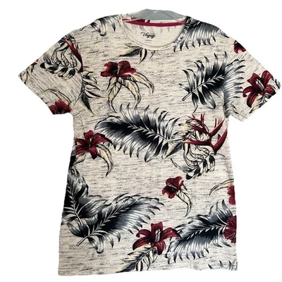 Camiseta de vacaciones Craft & Flow Voyage tropical floral para hombre talla M Foto 1 de 4