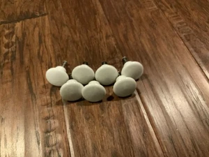 Lote de 7 perillas redondas de cajón de porcelana blanca de colección tiradores de gabinete cerámica - Imagen 1 de 4