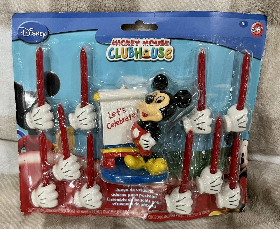Juego de 11 piezas vintage Wilton Disney Mickey Mouse ClubHouse Candle Cake Topper Foto 1 de 2