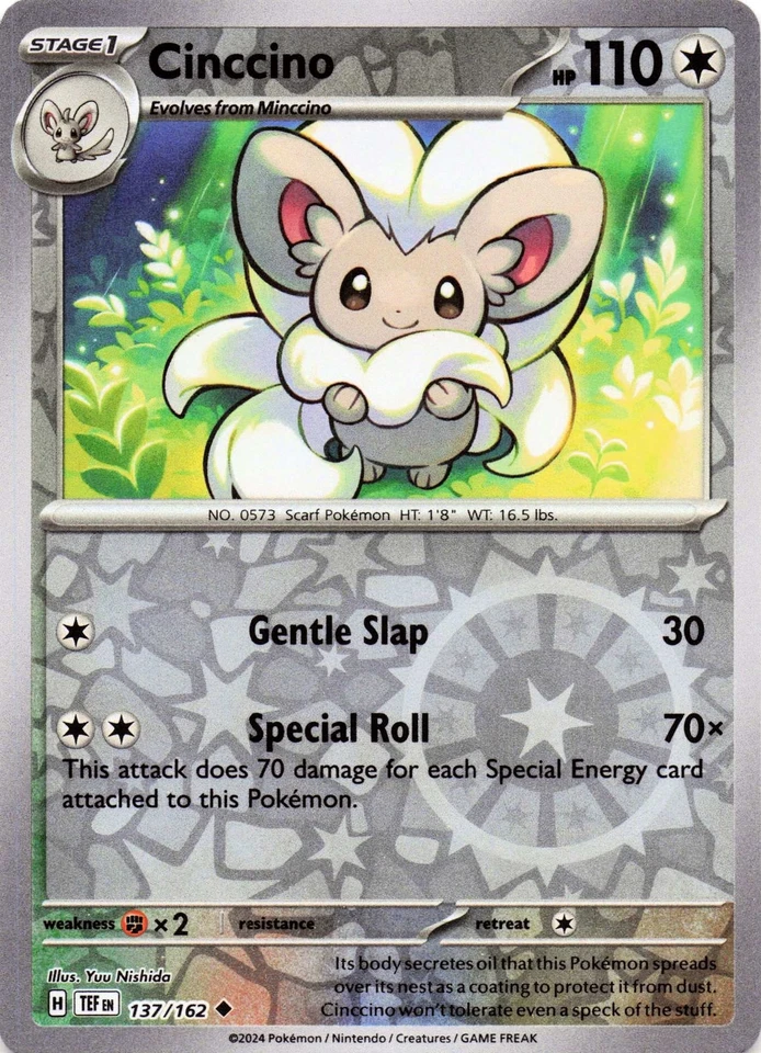Cinccino 137/162 - REVERSE HOLO - SV05: Temporal Forces - NM - Image 1 of 2