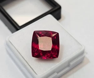 Rubino Rosso 12+ Ct Taglio Cuscino Mozambico Sciolto Gemma CERTIFICATA FR-210 - Foto 1 di 7