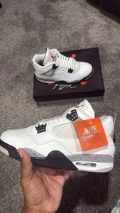 Talla 11 - Air Jordan 4 Retro OG 2025 Blanco Cemento *En Mano Envío Rápido* - Imagen 1 de 5