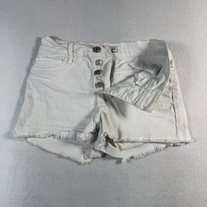 Abercrombie and Fitch Shorts Womens 25 White Cut Off Mid Rise Button Fly - Picture 1 of 10