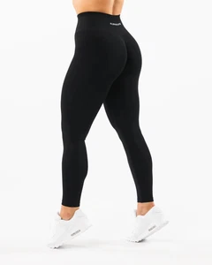 bnwt black Alphalete Amplify gym leggings medium 10 12 scrunch bum compression - Picture 1 of 6