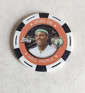 Paul Pierce Collector Poker Chip 2005-06 NBA Topps White/Black Boston Celtics - Picture 1 of 2
