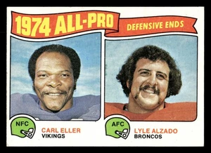 1975 TOPPS #216 CARL ELLER/LYLE ALZADO ALL-PRO ENDS EX - Picture 1 of 2