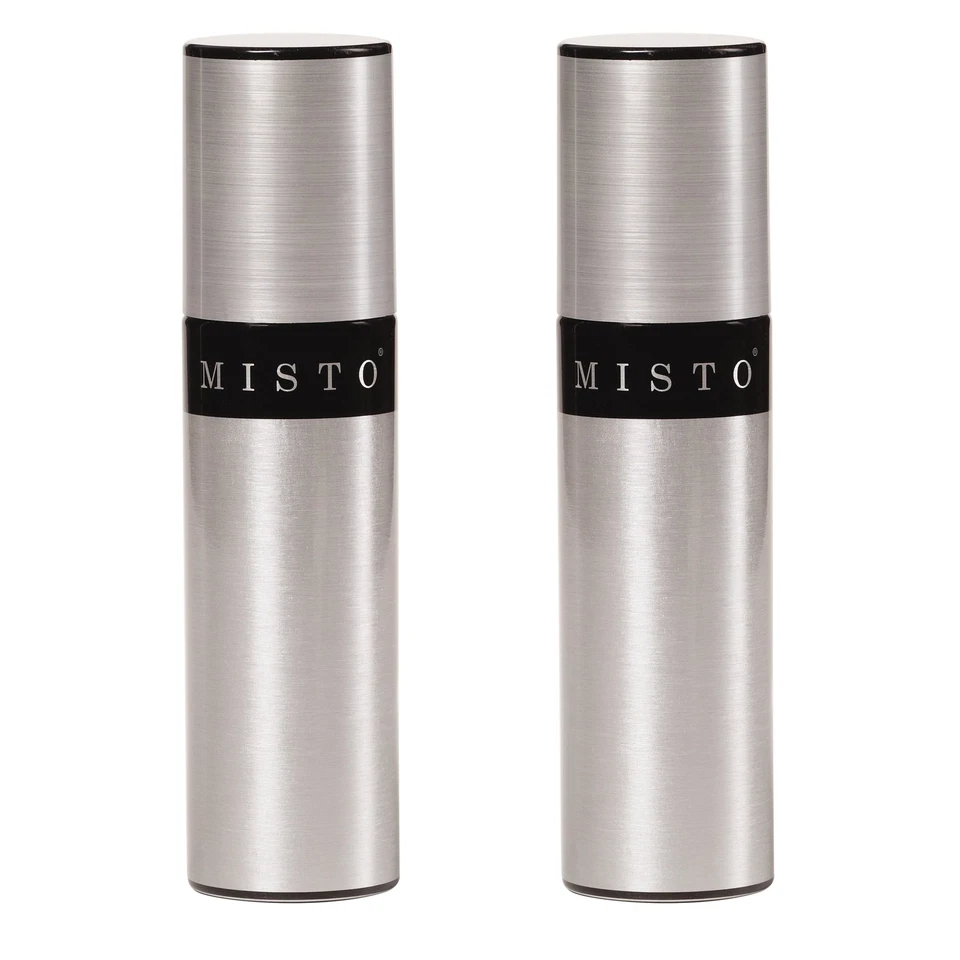 Misto Aluminum Oil Sprayer Set of 2 Versatile 67.6 Ounces Silver