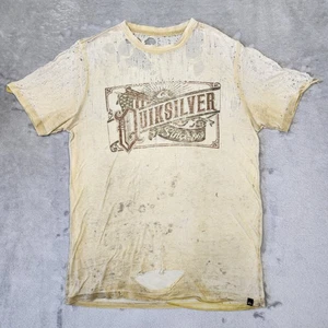 VTG Quiksilver Super Thrashed Distressed Gradient Sun Faded Worn WIP Paper Thin - Picture 1 of 9