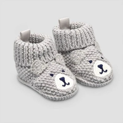 Nuevo Con Etiquetas Carter's Just One You Bebé Gris Tejido Oso Zapatillas Botines Recién Nacido Foto 1 de 4