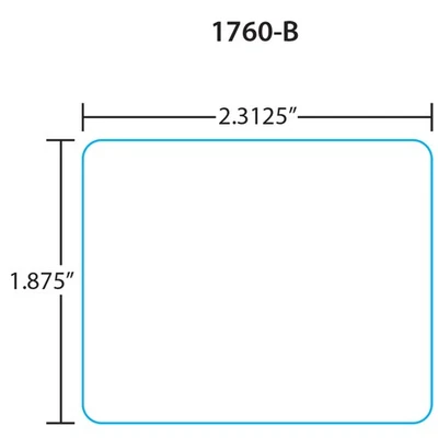 METTLER TOLEDO Toledo Printer Labels 1760-B for 8442 UPC, Blank, 20 Rolls, 1140 Labels per Roll