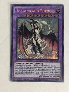 Yugioh TCG Prismatic Secret Rare Dragonmaid Sheou MP21-EN065 Near Mint - Picture 1 of 3