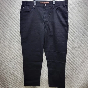 NUOVO Jeans Eddie Bauer Uomo 42x32 Classico Vestibilità Dritta Denim Outdoor Nero - Foto 1 di 10