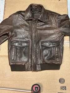 Roundtree And Yorke Genuine Lamb Skin Leather Jacket Men’s M Brown 9/10 USA - Bild 1 von 14