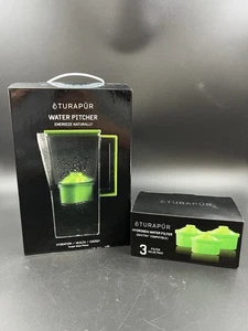 Turapur Hydrogen Water Filter Pitcher w/ 4 New Replacement Filters - Picture 1 of 9