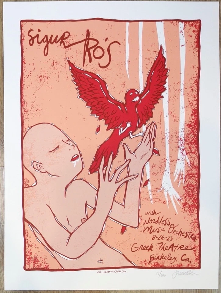 2023 Sigur Ros - Berkeley Silkscreen Concert Poster by Jermaine Rogers - Image 1 of 1