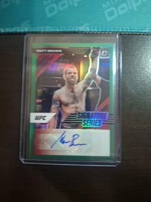 2022 Panini Donruss Optic UFC Signature Series Matt Brown #SS-MBR (AU) Green /5 - Image 1 of 2