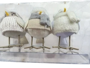 Target Wondershop Featherly Friends 3 Pack Mini Christmas Fabric Birds 2023 New - Picture 1 of 6