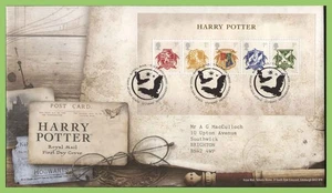 G.B. 2007 Harry Potter mini sheet on Royal Mail First Day Cover, Tallents House - Picture 1 of 1