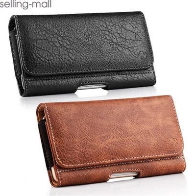 HORIZONTAL Leather Belt Clip Holster Case Cover For iphone16/15 /14Plus Xs Max - Image 1 of 4