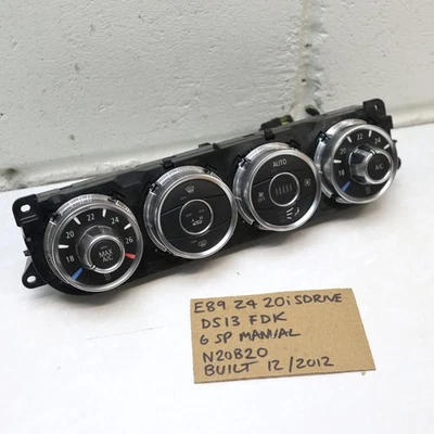 BMW Z4 Series E89 Roadster Automatic A/C Air Conditioning Control HVAC Panel - Image 1 of 4