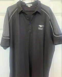 Ford Mustang 50 Years Polo Shirt Men’s Size 3XL Black/Gray Short Sleeve - Picture 1 of 12