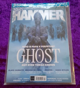 Metal Hammer Magazine 399 -New Sealed Ghost Issue With 2 Ghost Patches & Artcard - Picture 1 of 2