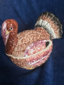 Vintage Fine Ceramic 1 Qt Turkey Gravy Tureen Japan Made Holiday Table Serveware - Picture 1 of 14