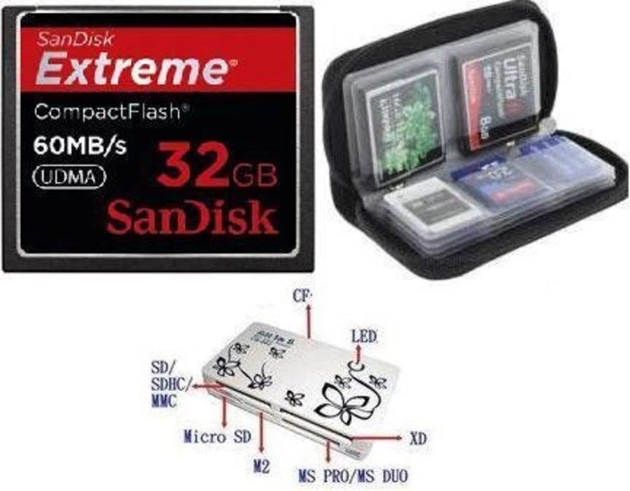 Sandisk 32GB Extreme CF Card UDMA 60MB/s 400x - Wallet & CF Card Reader - Image 1 of 1
