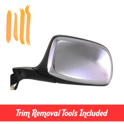 Espejo retrovisor eléctrico izquierdo cromado para Ford F-150 Bronco 1992-1996 FO1320124 F5TZ17683BA Foto 1 de 4