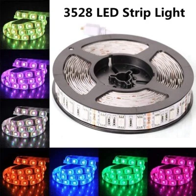 3528 Bright  RGB Waterproof SMD  Flexible Strip light With Tape 12V 5M 16.4f - Image 1 of 4