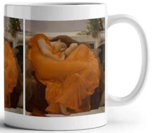 Taza de café Flaming June Frederic Leighton pintura arte amante regalo de Navidad 2024 - Imagen 1 de 3