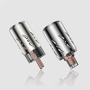 Pair Viborg VE512 Pure Copper EU Schuko Power Connector HiFi Mains Power Plug - Picture 1 of 10