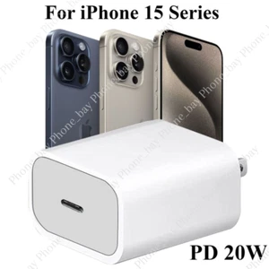 For iPhone 15 14 13 12 Pro Max 20W PD USB C Fast Wall Charger Plug Power Adapter - Picture 1 of 12