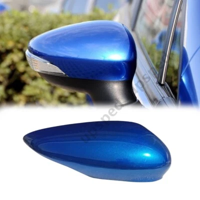 Cubierta de tapa de espejo retrovisor lateral derecho del pasajero azul para Ford Fiesta 2009-2017 Foto 1 de 4