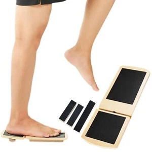 Ankle Foot Stretcher Leg Balance Board Wooden Trainer Relief Improve Core - Picture 1 of 5