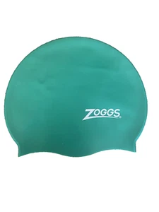 Zoggs Silicone Swim Cap GreenAdult Unisex Easy Stretch Swimming Hat - Picture 1 of 3